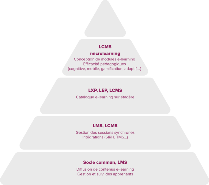 Pyramide fonctionnelle LMS, LCMS, LXP